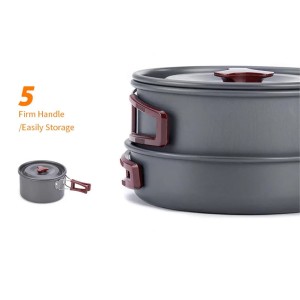 ست ظروف 3 تکه نیچرهایک مدل T203 Camping Stove Set کد NH15T203-G