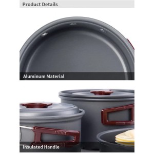ست ظروف 3 تکه نیچرهایک مدل T203 Camping Stove Set کد NH15T203-G