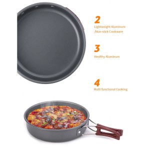 ست ظروف 3 تکه نیچرهایک مدل T203 Camping Stove Set کد NH15T203-G