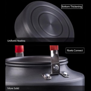 کتری سفری نیچرهایک مدل Outdoor picnic teapot کد NH17C020-H گنجایش 1.45 لیتر