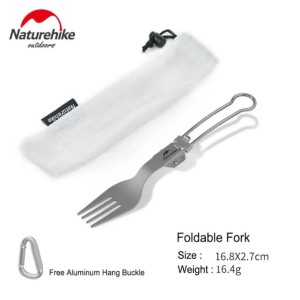چنگال تاشو تیتانیوم نیچرهایک مدل Titanium Fork کد NH19C001-J
