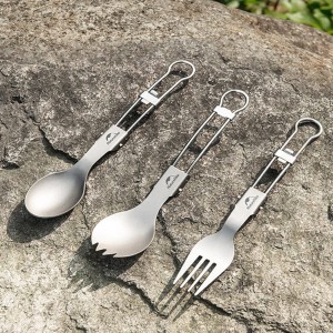 چنگال تاشو تیتانیوم نیچرهایک مدل Titanium Fork کد NH19C001-J