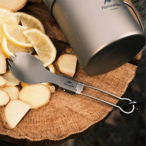 اسپورک تاشو تیتانیوم نیچرهایک مدل Titanium Fork Spoon کد NH19C001-J