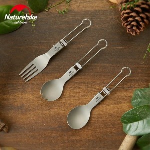 اسپورک تاشو تیتانیوم نیچرهایک مدل Titanium Fork Spoon کد NH19C001-J