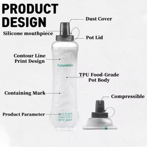 بطری آب نرم نیچرهایک Yunquan TPU Soft-Sided Water Bottle کد CNK2650CF013