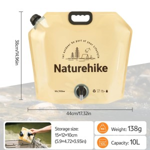گالن آب تاشو نیچرهایک مدل Ling Wo Outdoor Water Bag کد CNK2450CF027 گنجایش 10 لیتر
