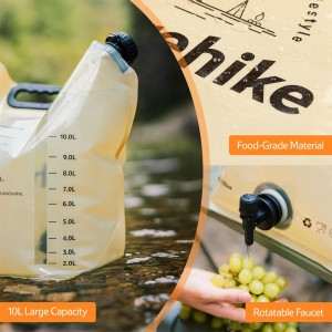 گالن آب تاشو نیچرهایک مدل Ling Wo Outdoor Water Bag کد CNK2450CF027 گنجایش 10 لیتر