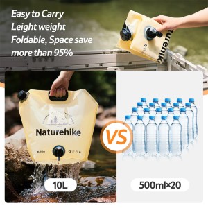 گالن آب تاشو نیچرهایک مدل Ling Wo Outdoor Water Bag کد CNK2450CF027 گنجایش 10 لیتر