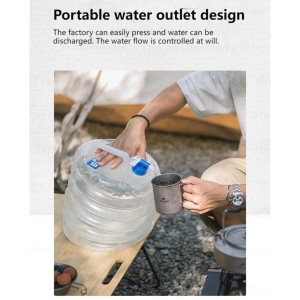 گالن آب تاشو نیچرهایک مدل Collapsible water bucket PE کد NH14S002-T گنجایش 5 لیتر