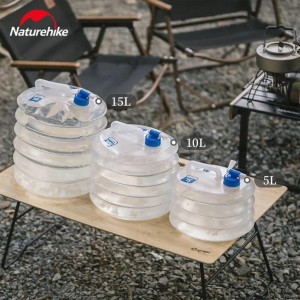 گالن آب تاشو نیچرهایک مدل Collapsible water bucket PE کد NH14S002-T گنجایش 5 لیتر