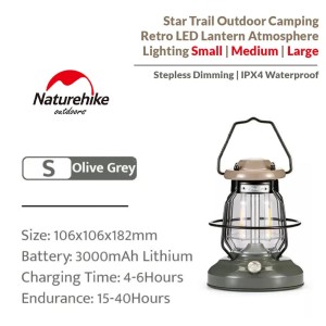 چراغ فانوسی نیچرهایک مدل  Retro Atmosphere Camp Lights کد NH21ZM010