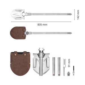بیل تاشو چندمنظوره نیچرهایک مدل  Multifunctional Outdoor Shovel کد NH20GJ002