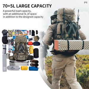 کوله پشتی 70 لیتری نیچرهایک مدل NH70B070-B Naturehike