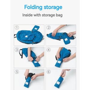 کوله پشتی تاشو نیچرهایک مدل Yunyan silicone کد NH17A017-B گنجایش 22 لیتر