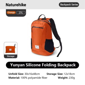 کوله پشتی تاشو نیچرهایک مدل Yunyan silicone کد NH17A012-B گنجایش 25 لیتر