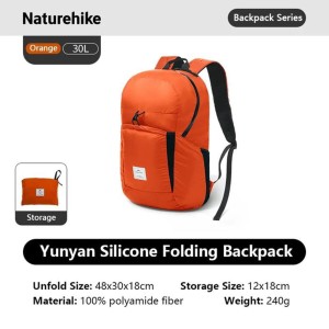 کوله پشتی تاشو نیچرهایک مدل Yunyan silicone کد NH17A017-B گنجایش 30 لیتر