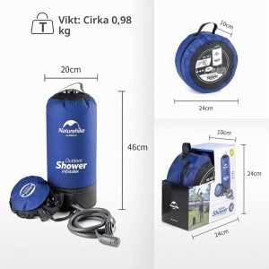 دوش سفری نیچرهایک مدل PW1027 Outdoor Shower کد NH17L101-D