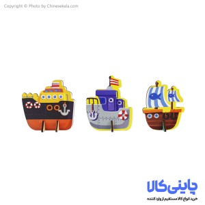پازل ماهیگیری چوبی سطلی مدل حیوانات دریایی