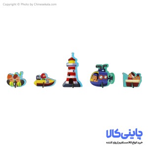 پازل ماهیگیری چوبی سطلی مدل حیوانات دریایی