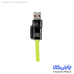 کابل شارژ آیفون 1 متری سبز