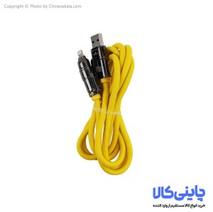 کابل تبدیل USB به تایپ سی و لایتنینگ 1.5 متری زرد