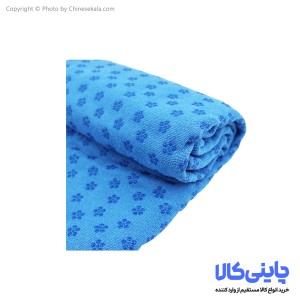 مت یوگا حوله ای استپ دار آبی