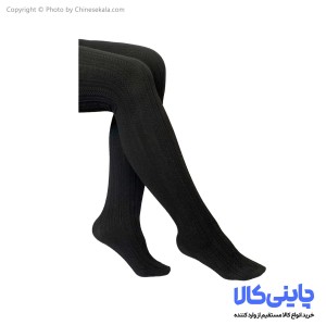 جوراب شلواری طرح گندم مشکی زنانه سایز M