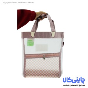 توت بگ شفاف توری صورتی