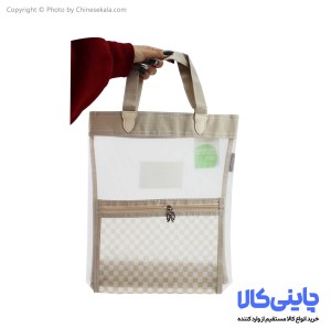 توت بگ شفاف توری کرمی