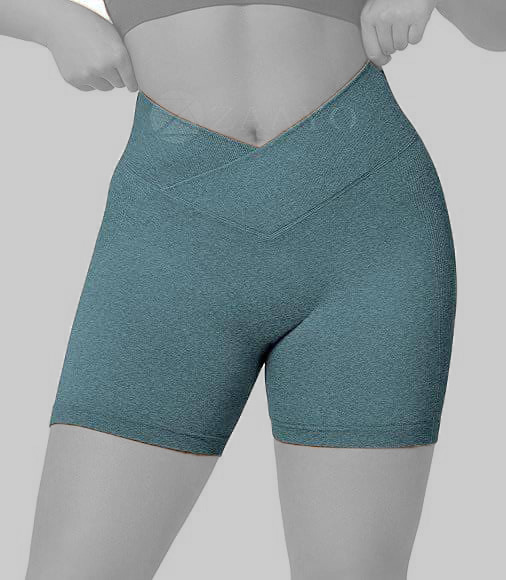 شورتک سیملس ورزشی کمر هفتی پشت کش‌دار