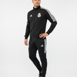 ست ورزشی مردانه باشگاه رئال مادرید، مشکی، ترک درجه یک | Real Madrid men's sports set