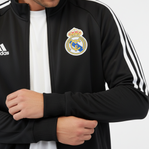 ست ورزشی مردانه باشگاه رئال مادرید، مشکی، ترک درجه یک | Real Madrid men's sports set
