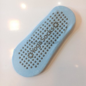 جوراب یوگا، پیلاتس بند طوسی ضربدری - Yoga, Pilates Socks