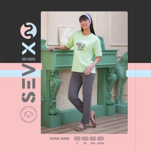 ست تیشرت لانگ و شلوار زنانه سویکس | SEVIX 6296
