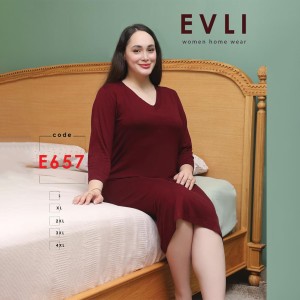 پیراهن آستین سه ربع زنانه Evli کد657 (سایز بزرگ)