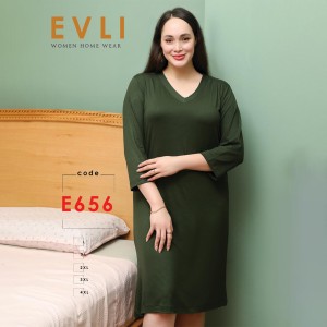 پیراهن آستین سه ربع زنانه Evli کد656 (سایز بزرگ)