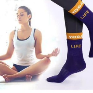 جوراب یوگا، پیلاتس ساقدار وارداتی کش دوبل -- Yoga &amp; Pilates Socks