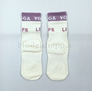 جوراب یوگا، پیلاتس ساقدار وارداتی کش دوبل -- Yoga &amp; Pilates Socks