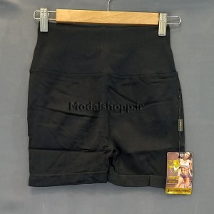 شورتک زنانه سیملس پشت کش دار مشکی | Seamless Shorts