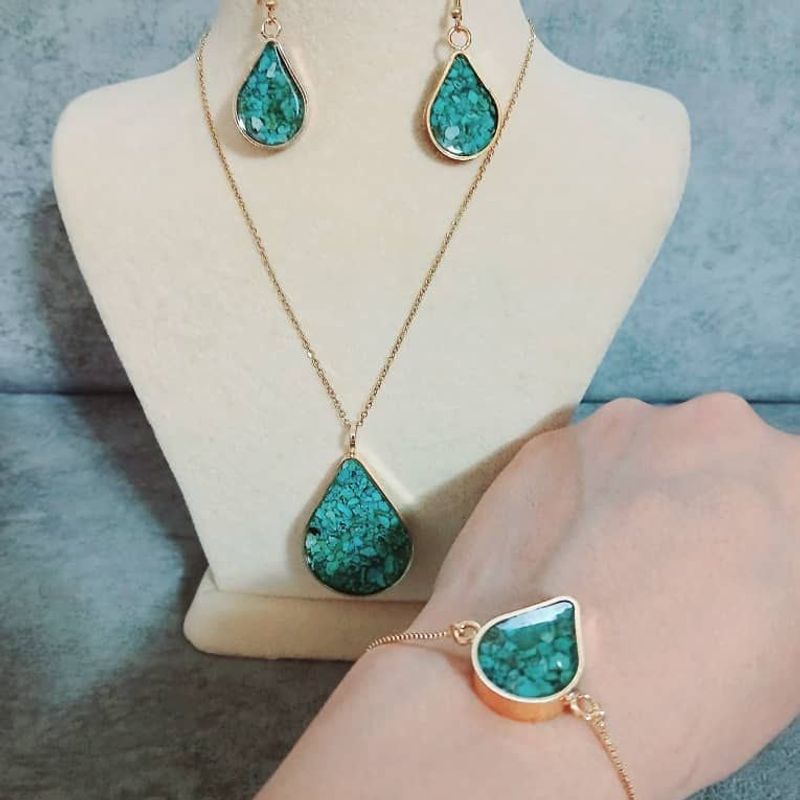 ست فیروزه کوبی زنانه مدل Aqua (اکوا)