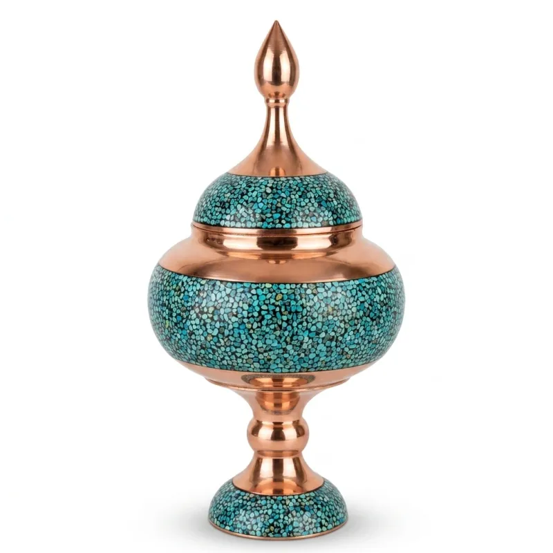 شکلات خوری پایه دار فیروزه کوبی