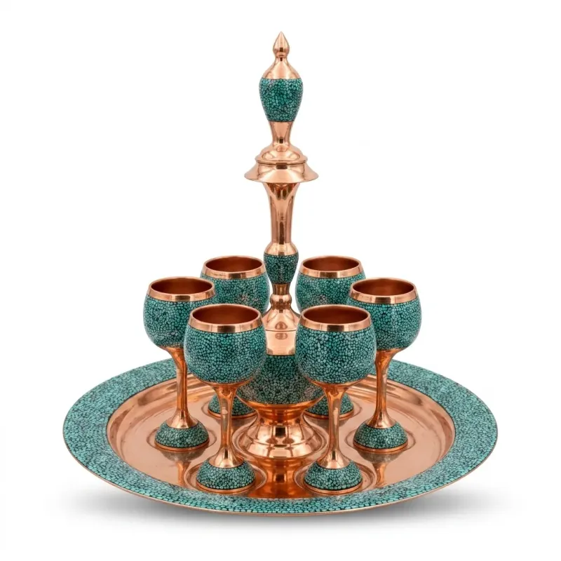 سرویس تنگ و جام فیروزه کوبی (شربت خوری)