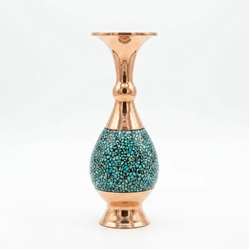 گلدان صراحی فیروزه کوبی