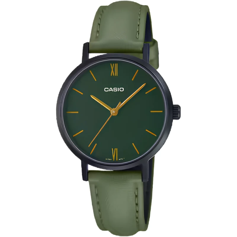ساعت مچی زنانه کاسیو Casio مدل LTP-VT02BL-3AUDF بند چرمی