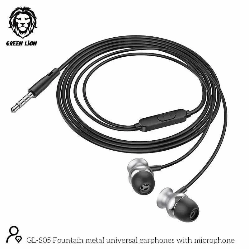 هندزفری سیمی فلزی گرین لاین مدل GL-S05 / Metal Earphone (دارای میکروفون)