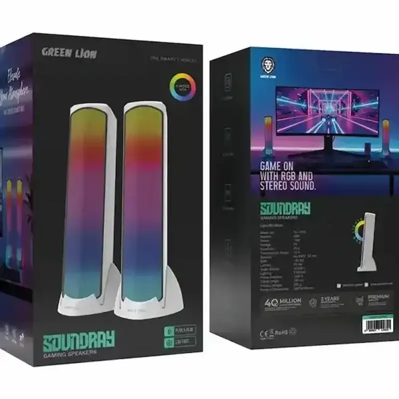 اسپیکر دسکتاپ گیمینگ گرین لاین مدل Soundray با نورپردازی داینامیک RGB (GL-SP05)