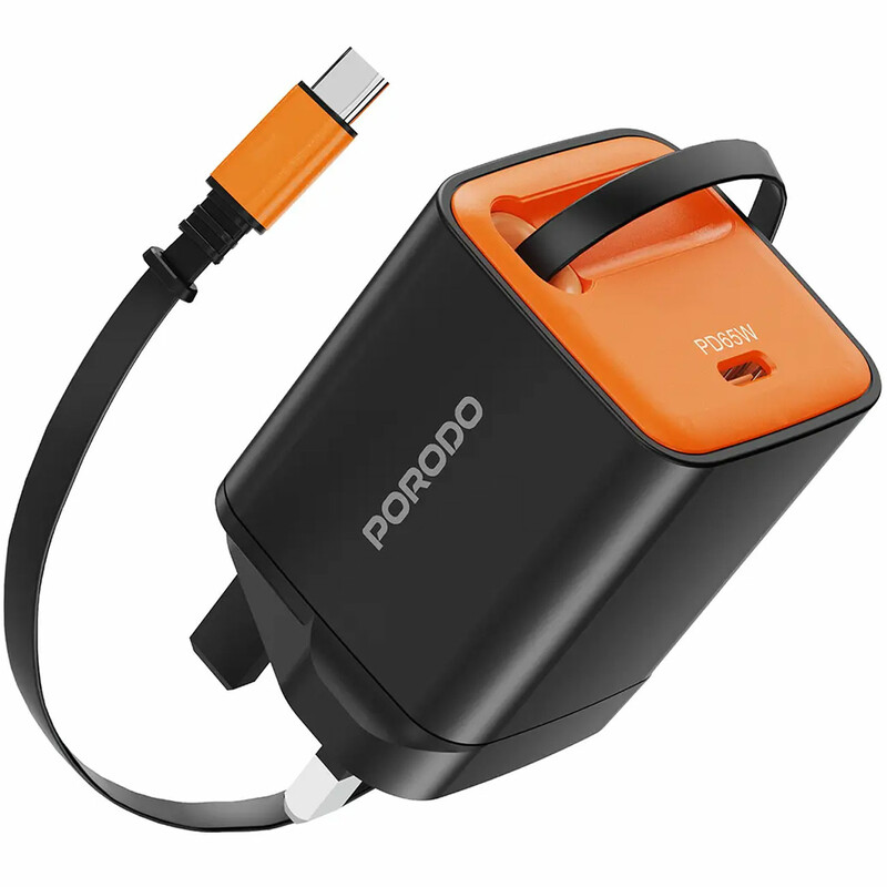 شارژر دیواری پورودو Porodo مدل PDFWCH105BK توان 65 وات