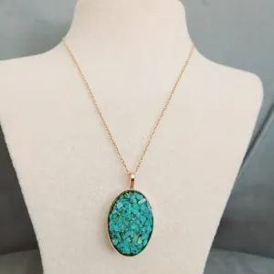 گردن بند فیروزه کوبی مدل Vela (وِلا)