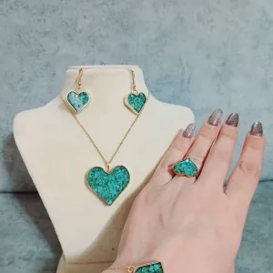 ست کامل فیروزه کوبی زینتی زنانه مدل Hera (هرا)