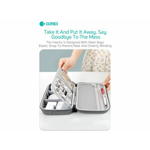 کیف لوازم جانبی ضد آب کوتتسی Coteetci EVA Digital Accessory Storage Bag (L) 14026-BK